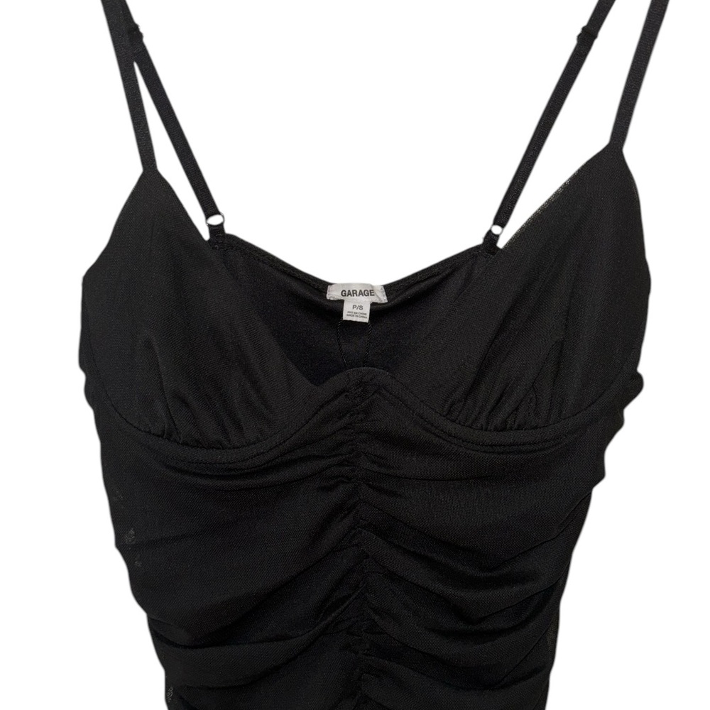 NWT Garage Mesh Ruched Bustier Dress - Picture 4 of 7